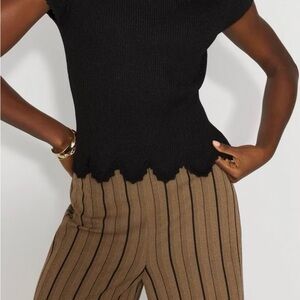 White House Black Market Black Short Sleeve Top